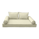 STYLE 1 - QUEEN SIZE Daybed Mattress Cushion Pillow Covers Inserts COMPLETE SET