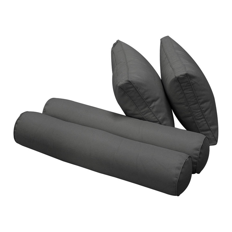 STYLE 1 Pillow & Bolster Cushion for Outdoor Indoor Daybed Porch Swing Bed Queen Size | COVERS ONLY |