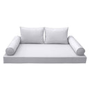 Style1 Complete Set Twin Size Wood Patio Sofa Daybed + Cushion Inserts + Covers