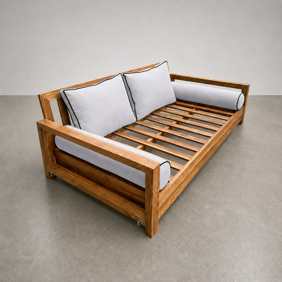 STYLE 1 Pillow & Bolster Cushion for Outdoor Indoor Daybed Porch Swing Bed Full Size Contrast Trim AD105 | COVERS ONLY |