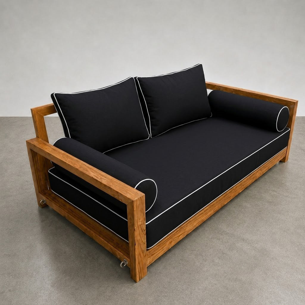 STYLE 1 - Mattress & Pillow Bolster Cushion Cover and Insert for Outdoor Indoor Daybed Porch Swing Bed Crib Size