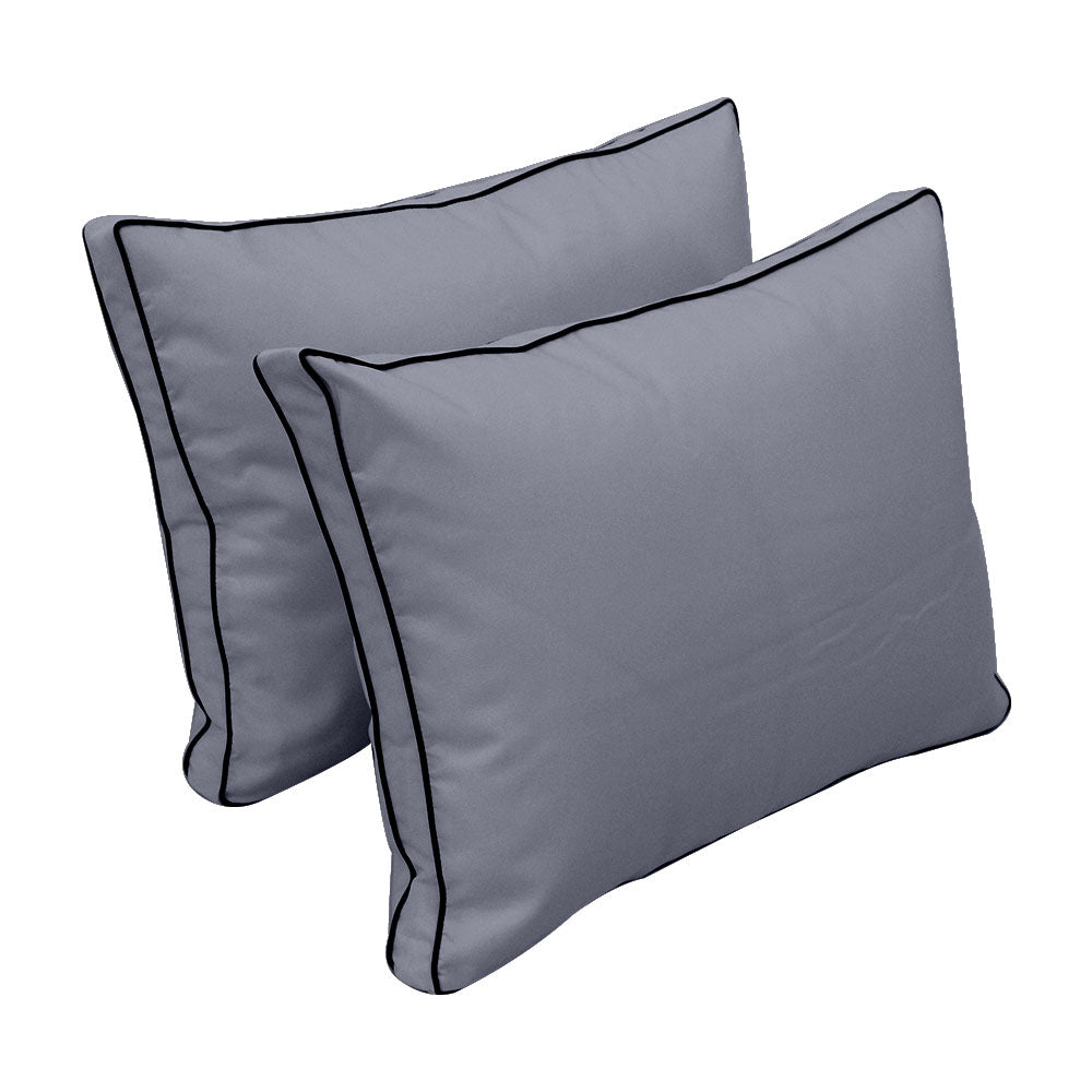 STYLE 1 Pillow & Bolster Cushion for Outdoor Indoor Daybed Porch Swing Bed Queen Size | COVERS ONLY |