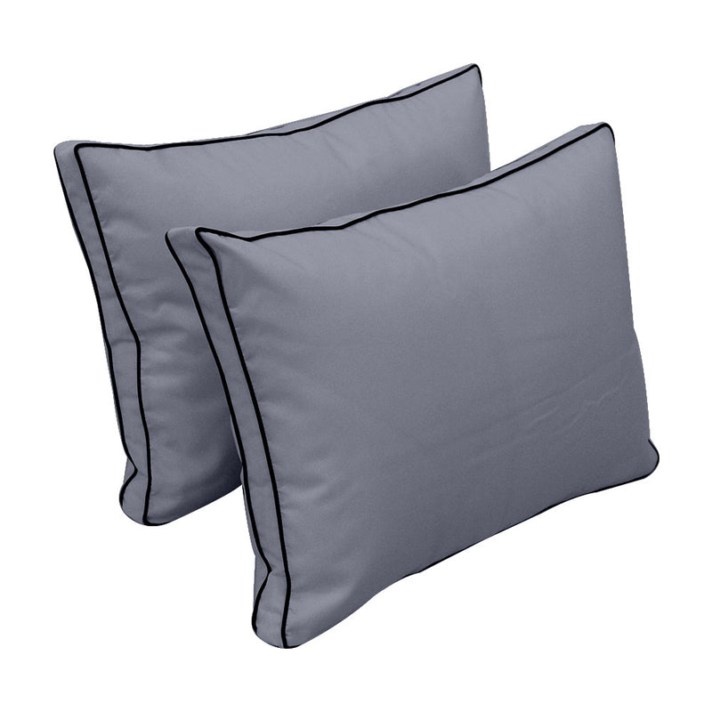 STYLE 1 Pillow & Bolster Cushion for Outdoor Indoor Daybed Porch Swing Bed Queen Size | COVERS ONLY |