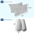 Replacement pillow & bolster cushion inserts for daybed or porch swing bed