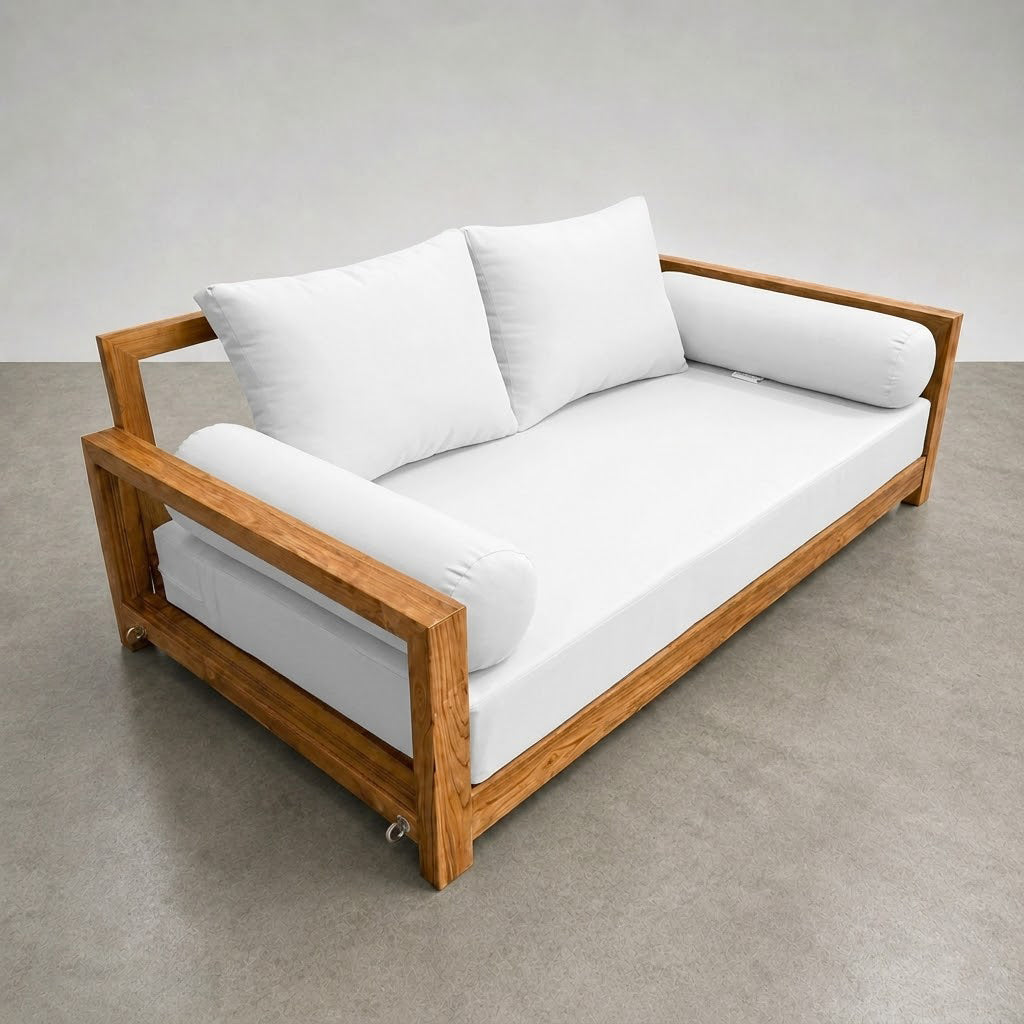 STYLE 1 - Mattress & Pillow Bolster Cushion Cover and Insert for Outdoor Indoor Daybed Porch Swing Bed Crib Size