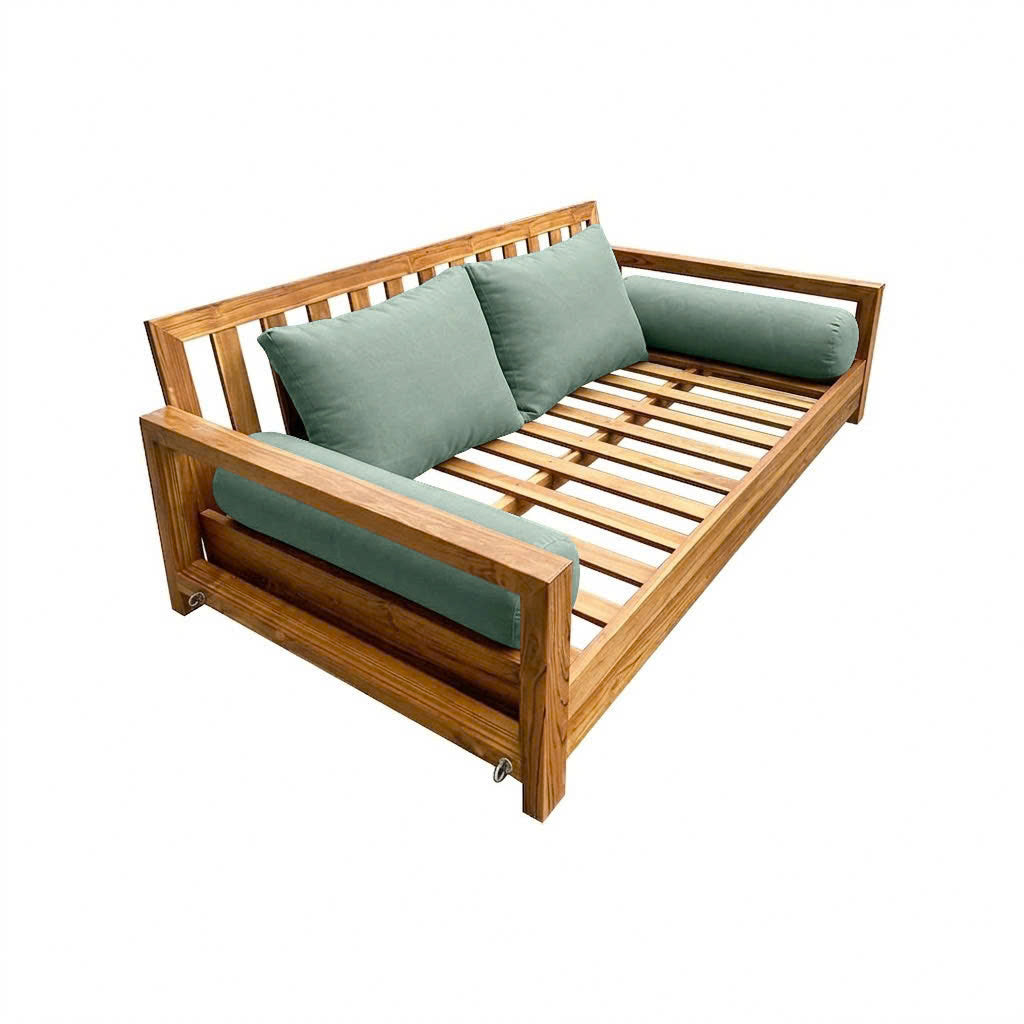 STYLE 1 Pillow & Bolster Cushion for Outdoor Indoor Daybed Porch Swing Bed Twin Size | COVERS ONLY |