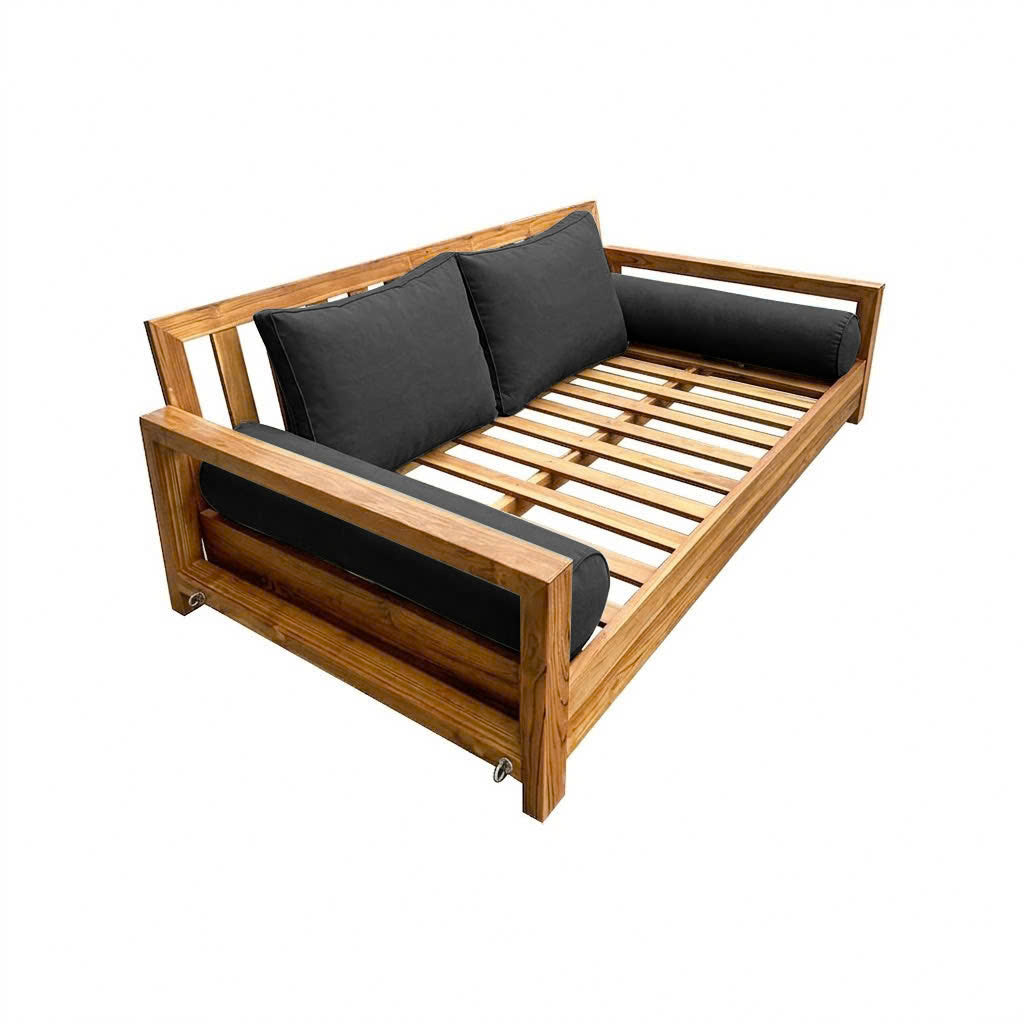 STYLE 1 Pillow & Bolster Cushion for Outdoor Indoor Daybed Porch Swing Bed Twin Size | COVERS ONLY |