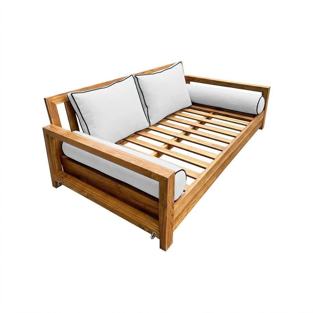 STYLE 1 Pillow & Bolster Cushion for Outdoor Indoor Daybed Porch Swing Bed Twin Size | COVERS ONLY |