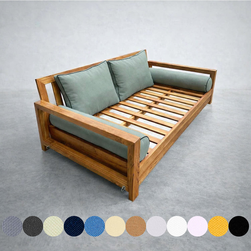 STYLE 1 Pillow & Bolster Cushion for Outdoor Indoor Daybed Porch Swing Bed | COVERS ONLY |