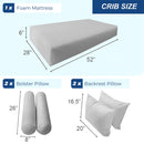 STYLE 1 Mattress Foam, Pillow & Bolster Cushion Polyester Fiberfill Inserts for Outdoor Indoor Daybed Porch Swing Bed | INSERT ONLY |