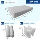 STYLE 1 Mattress Foam, Pillow & Bolster Cushion Polyester Fiberfill Inserts for Outdoor Indoor Daybed Porch Swing Bed | INSERT ONLY |