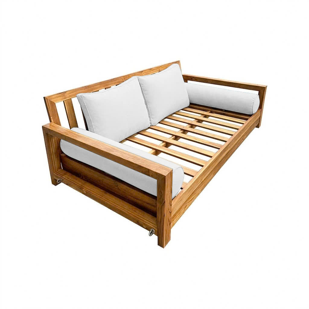 STYLE 1 Pillow & Bolster Cushion for Outdoor Indoor Daybed Porch Swing Bed Full Size | COVERS ONLY |