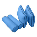 STYLE 2 Pillow & Bolster Cushion for Outdoor Indoor Daybed Porch Swing Bed Queen Size | COVERS ONLY |