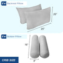 STYLE 2 Pillow & Bolster Cushion Polyester Fiberfill Inserts for Outdoor Indoor Daybed Porch Swing Bed | INSERT ONLY |