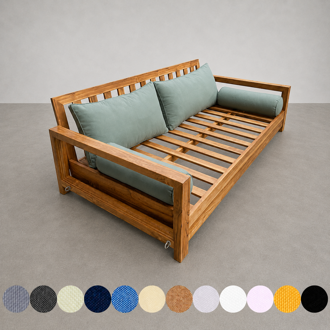 STYLE 2 Pillow & Bolster Cushion for Outdoor Indoor Daybed Porch Swing Bed Twin Size | COVERS ONLY |