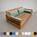 STYLE 2 - Pillow & Bolster Cushion for Outdoor Indoor Daybed Porch Swing Bed Crib Size | COVERS ONLY |