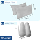 STYLE 2 Pillow & Bolster Cushion Polyester Fiberfill Inserts for Outdoor Indoor Daybed Porch Swing Bed | INSERT ONLY |