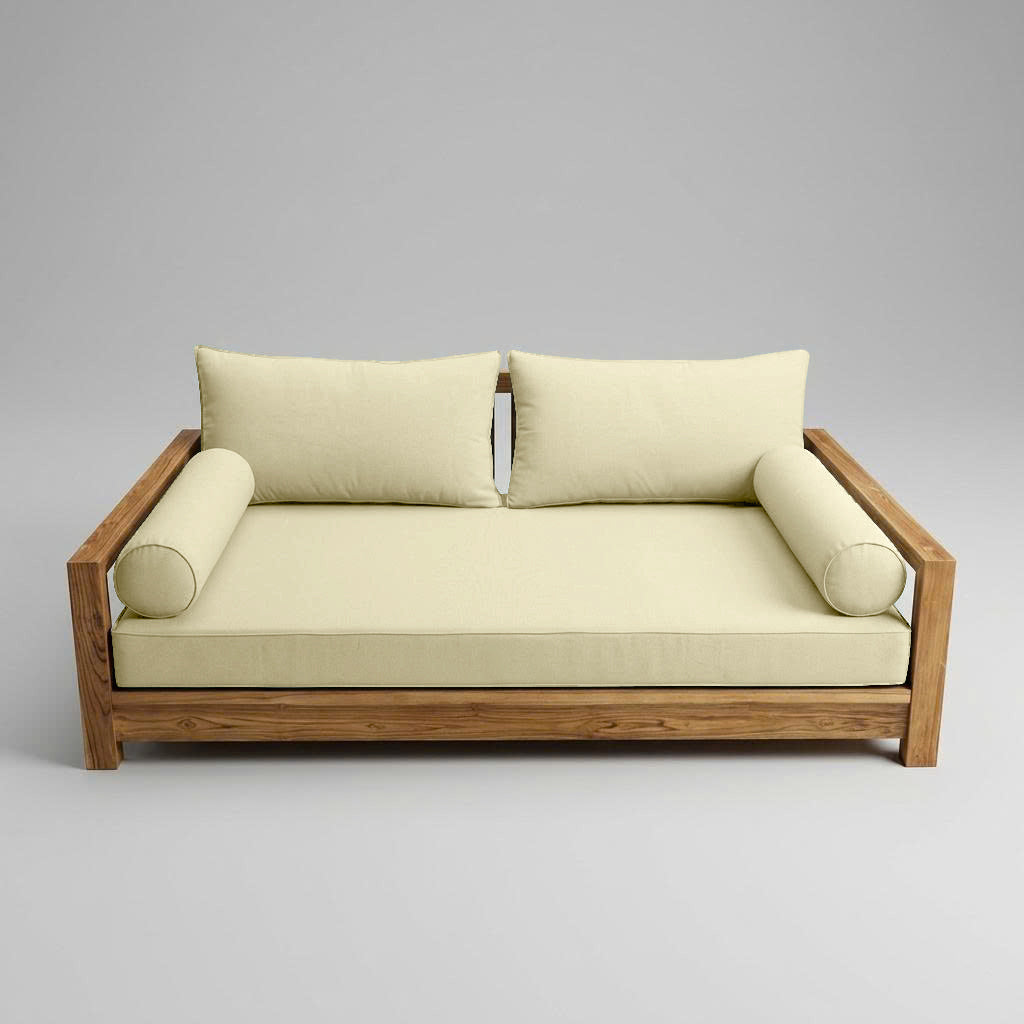 Style2 Full Size 5PC Pipe Outdoor Daybed Mattress Cushion Bolster Pillow Slip Cover Complete Set AD005