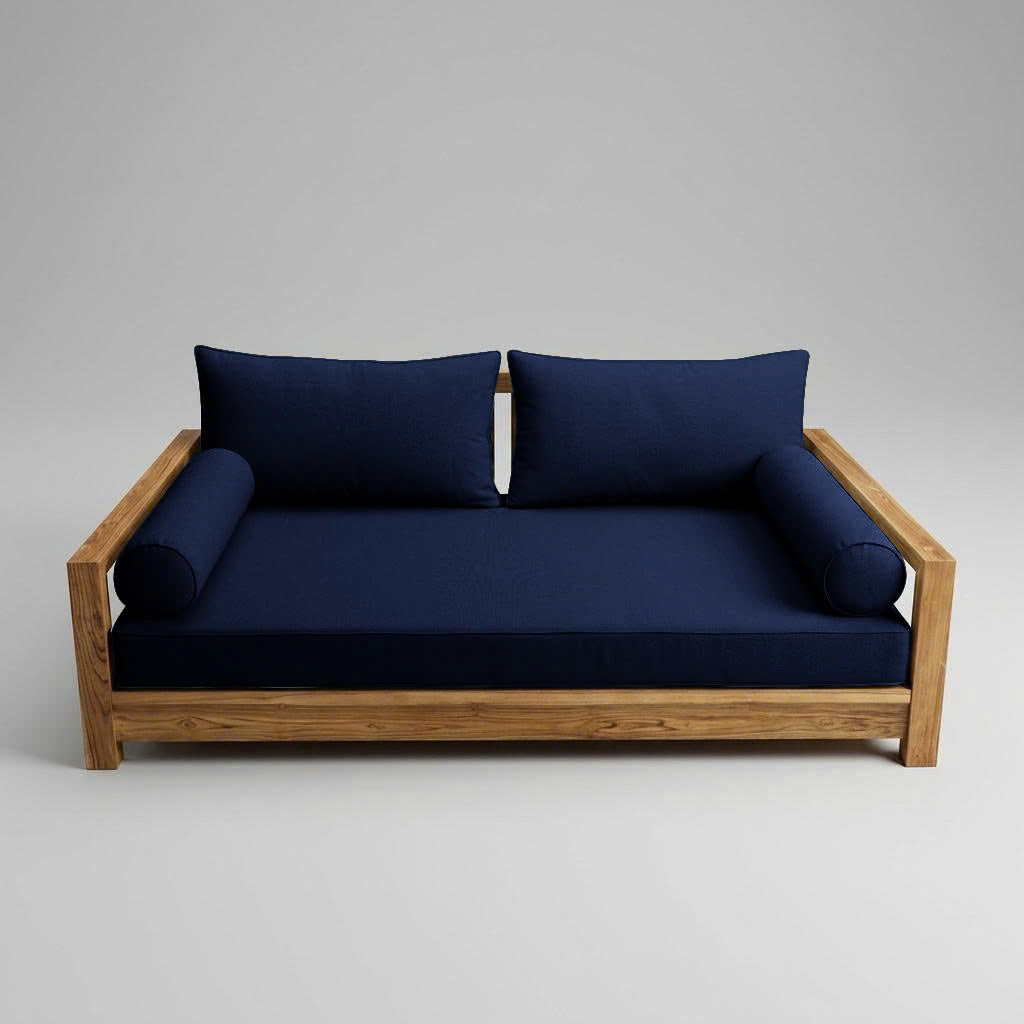 Style2 Full Size 5PC Pipe Outdoor Daybed Mattress Cushion Bolster Pillow Slip Cover Complete Set AD101