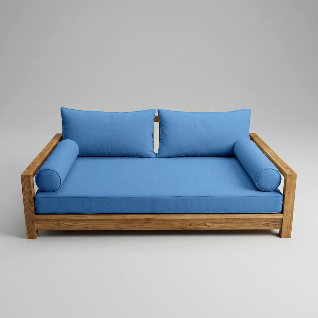 Style2 Full Size 5PC Pipe Outdoor Daybed Mattress Cushion Bolster Pillow Slip Cover Complete Set AD102