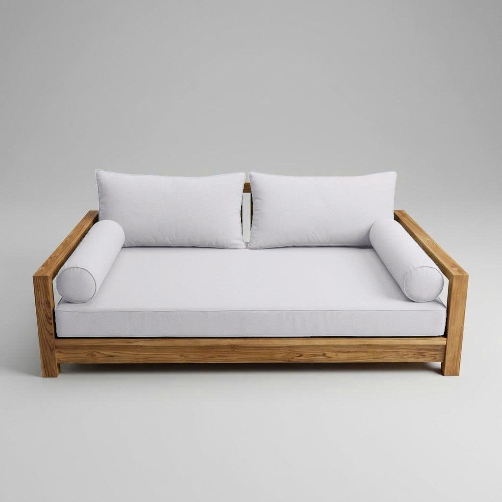 Style2 Full Size 5PC Pipe Outdoor Daybed Mattress Cushion Bolster Pillow Slip Cover Complete Set AD105