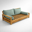 STYLE 2 Pillow & Bolster Cushion for Outdoor Indoor Daybed Porch Swing Bed Twin Size Contrast Trim AD002 | COVERS ONLY |