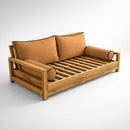 STYLE 2 Pillow & Bolster Cushion for Outdoor Indoor Daybed Porch Swing Bed Queen Size Contrast Trim AD104 | COVERS ONLY |