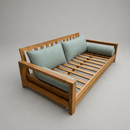 STYLE 2 Pillow & Bolster Cushion for Outdoor Indoor Daybed Porch Swing Bed Twin Size Piped Trim AD002 | COVERS ONLY |