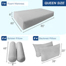 STYLE 2 Mattress Foam, Pillow & Bolster Cushion Polyester Fiberfill Inserts for Outdoor Indoor Daybed Porch Swing Bed | INSERT ONLY |
