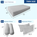 STYLE 2 Mattress Foam, Pillow & Bolster Cushion Polyester Fiberfill Inserts for Outdoor Indoor Daybed Porch Swing Bed | INSERT ONLY |