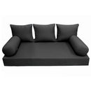 STYLE 3 - Mattress & Pillow Bolster Cushion for Outdoor Indoor Daybed Porch Swing Bed Queen Size | COVERS ONLY |