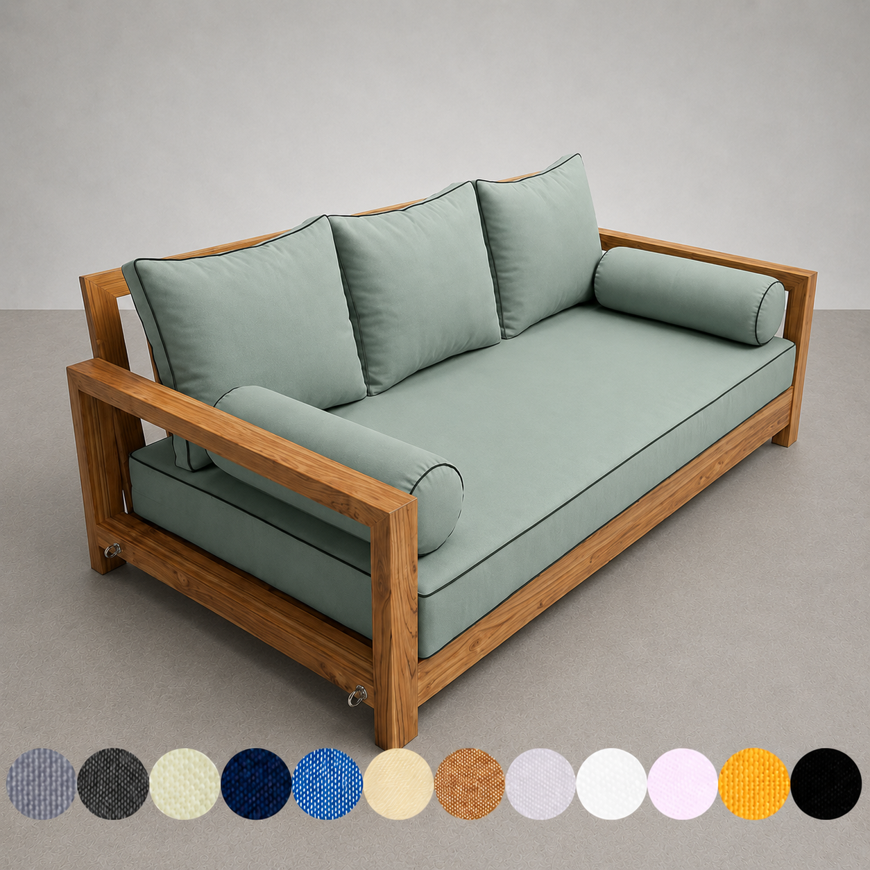 STYLE 3 - Mattress & Pillow Bolster Cushion for Outdoor Indoor Daybed Porch Swing Bed | COVERS ONLY |