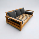 STYLE 3 Pillow & Bolster Cushion for Outdoor Indoor Daybed Porch Swing Bed Twin Size Contrast Trim AD003 | COVERS ONLY |