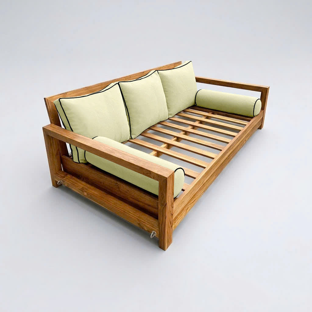 STYLE 3 Pillow & Bolster Cushion for Outdoor Indoor Daybed Porch Swing Bed Queen Size | COVERS ONLY |