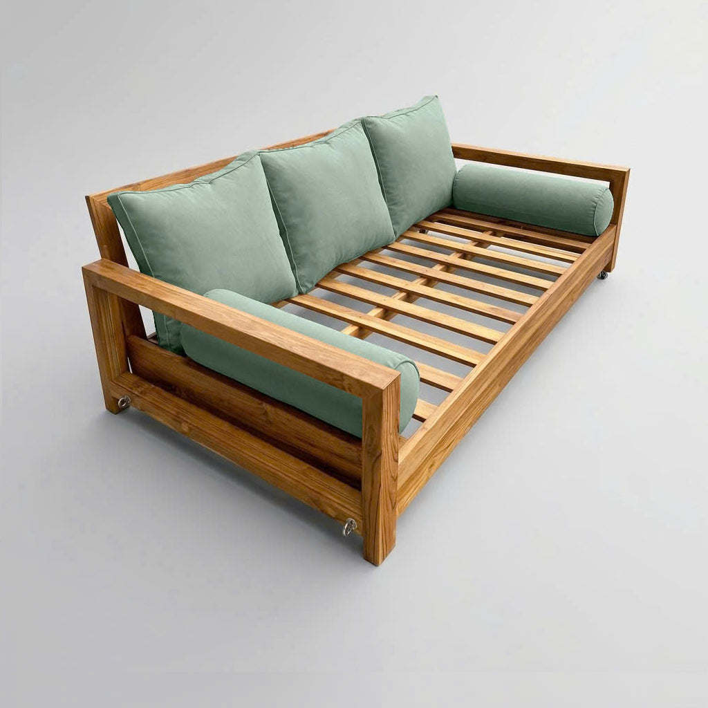 STYLE 3 Pillow & Bolster Cushion for Outdoor Indoor Daybed Porch Swing Bed Crib Size Piped Trim AD002 | COVERS ONLY |