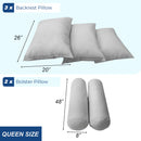 STYLE 3 Pillow & Bolster Cushion Polyester Fiberfill Inserts for Outdoor Indoor Daybed Porch Swing Bed | INSERT ONLY |