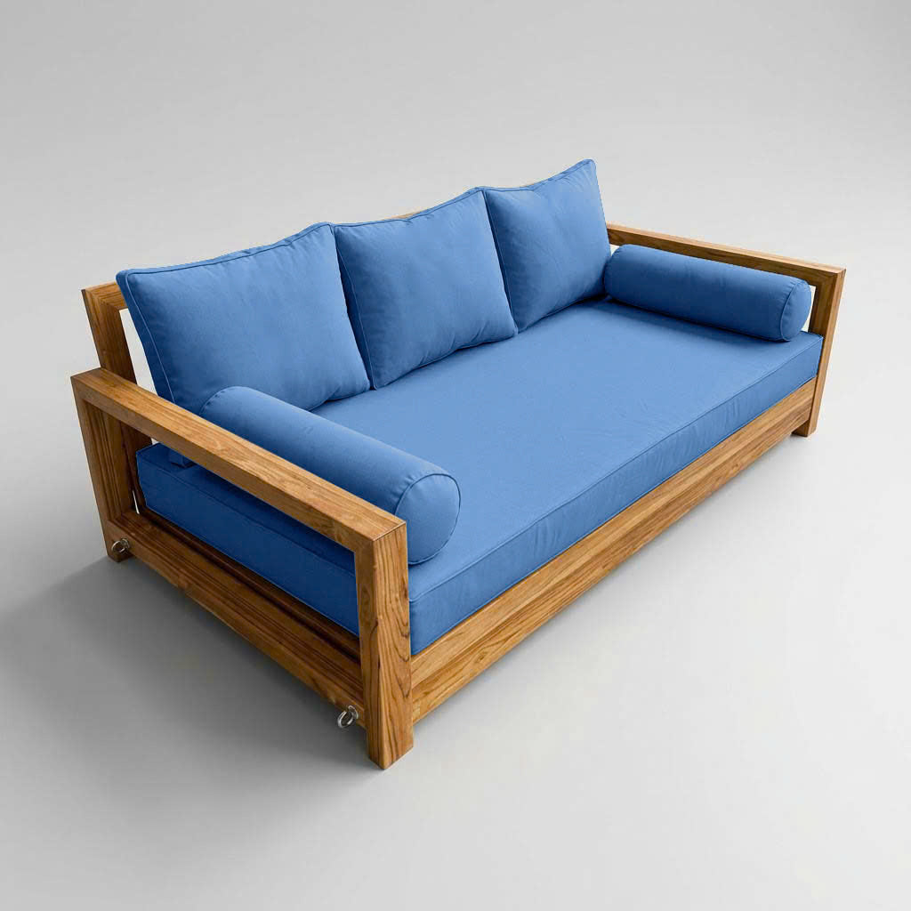 Style3 Twin Size 6PC Pipe Outdoor Daybed Mattress Cushion Bolster Pillow Slip Cover Complete Set AD102