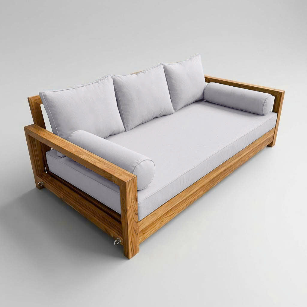 Style3 Crib Size 6PC Pipe Outdoor Daybed Mattress Cushion Bolster Pillow Slip Cover Complete Set AD105