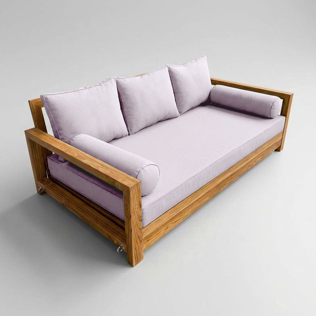 Style3 Full Size 6PC Pipe Outdoor Daybed Mattress Cushion Bolster Pillow Slip Cover Complete Set AD107