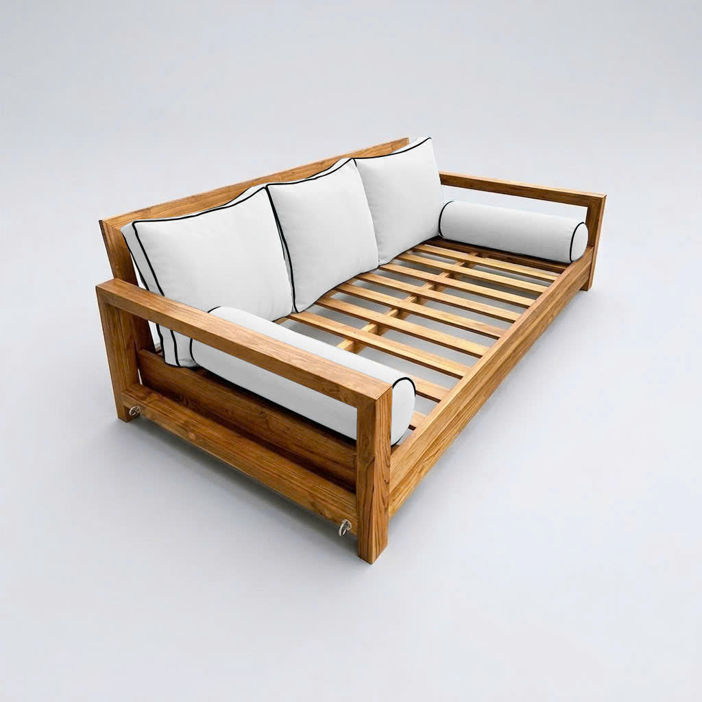 STYLE 3 Pillow & Bolster Cushion for Outdoor Indoor Daybed Porch Swing Bed Queen Size | COVERS ONLY |