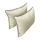 STYLE 4 Pillow & Bolster Cushion for Outdoor Indoor Daybed Porch Swing Bed Queen Size | COVERS ONLY |