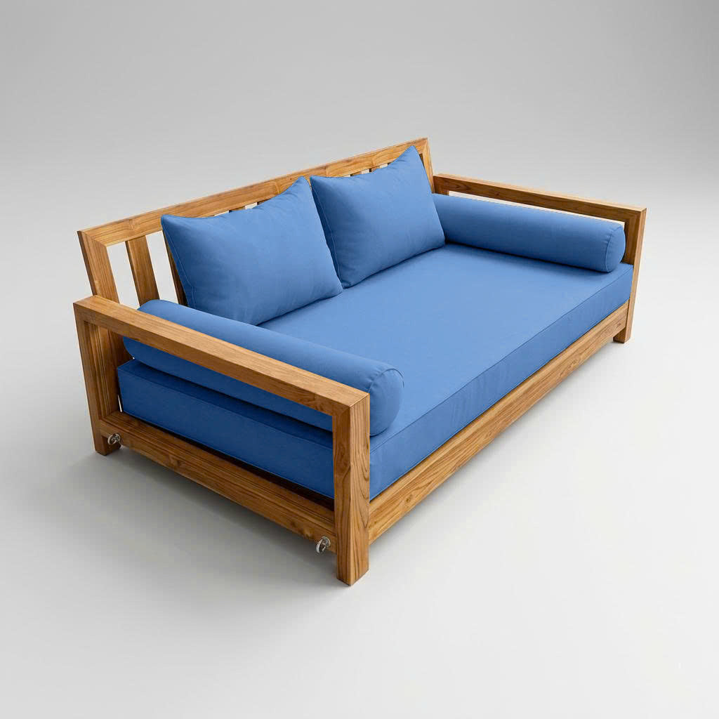 Style4 Twin-XL Size 5PC Pipe Outdoor Daybed Mattress Cushion Bolster Pillow Slip Cover Complete Set AD102