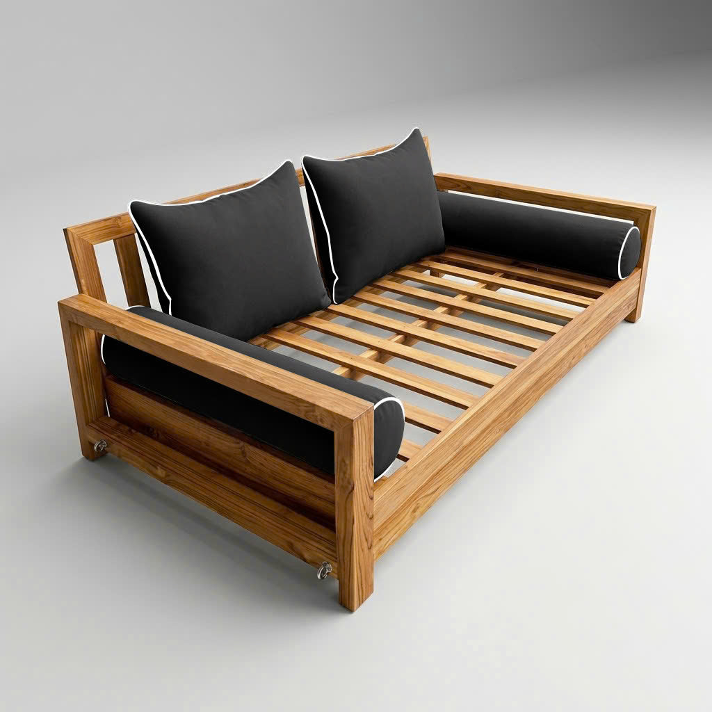 STYLE 4 Pillow & Bolster Cushion for Outdoor Indoor Daybed Porch Swing Bed Full Size | COVERS ONLY |