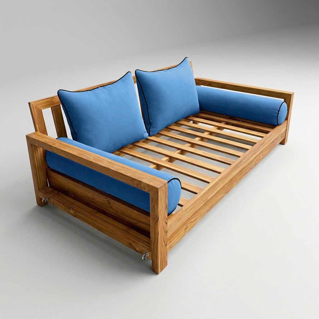 STYLE 4 Pillow & Bolster Cushion for Outdoor Indoor Daybed Porch Swing Bed Full Size | COVERS ONLY |