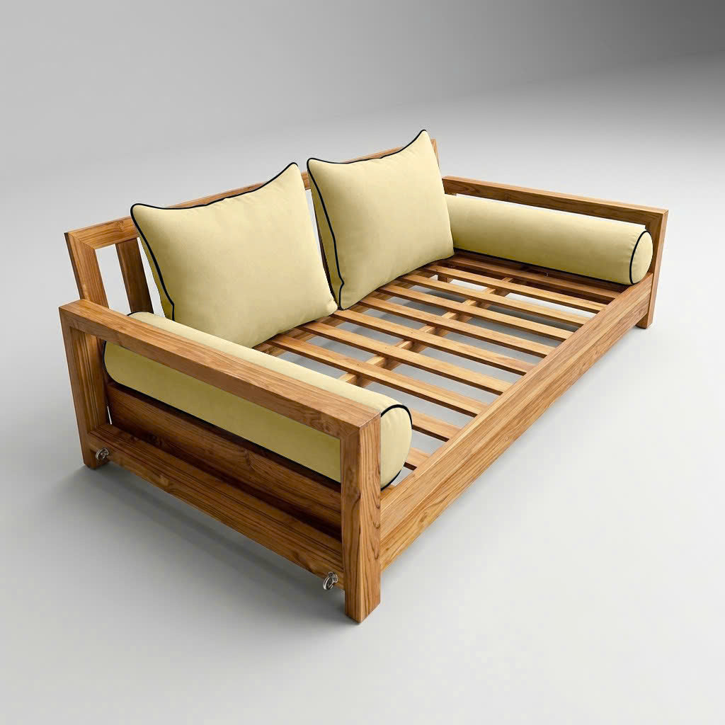 STYLE 4 Pillow & Bolster Cushion for Outdoor Indoor Daybed Porch Swing Bed Full Size | COVERS ONLY |