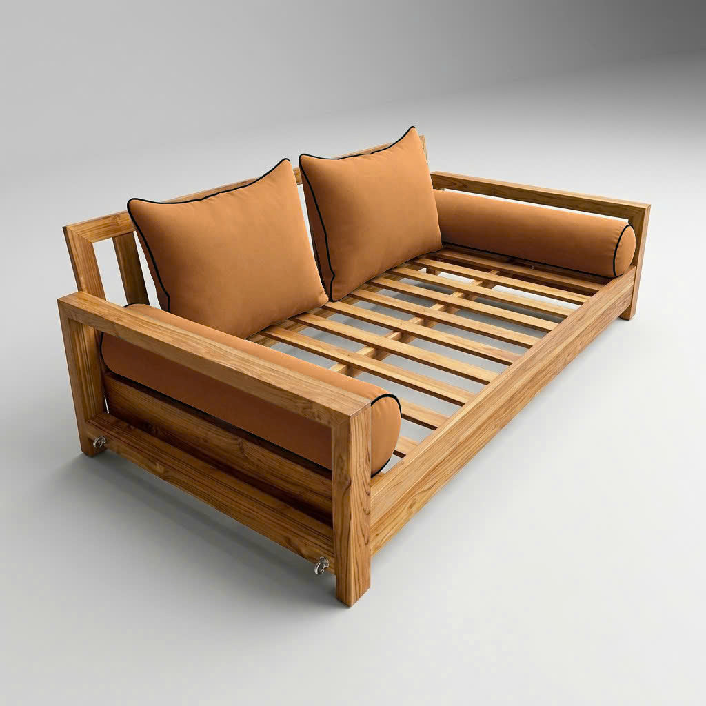 STYLE 4 Pillow & Bolster Cushion for Outdoor Indoor Daybed Porch Swing Bed Full Size | COVERS ONLY |