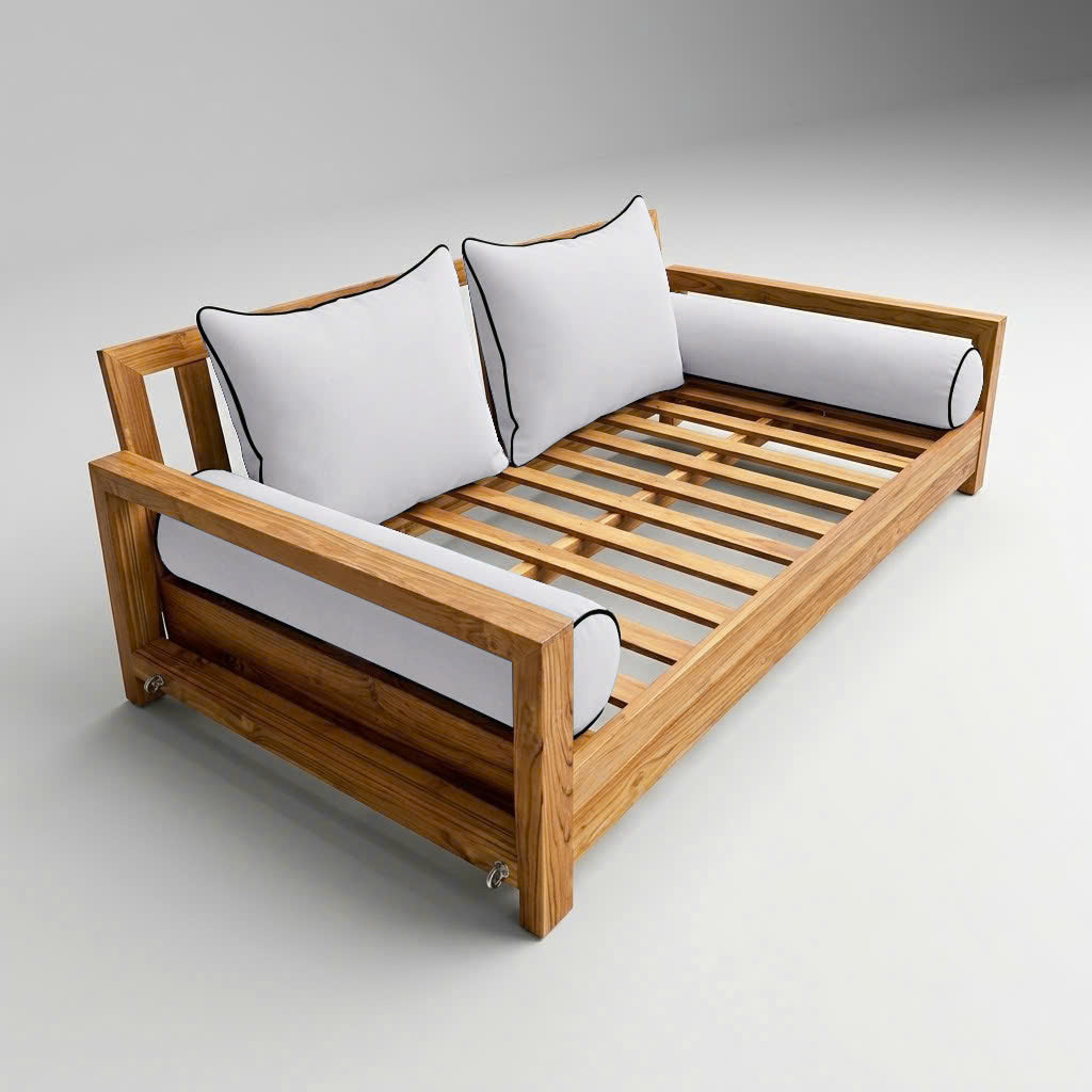 STYLE 4 Pillow & Bolster Cushion for Outdoor Indoor Daybed Porch Swing Bed Full Size | COVERS ONLY |