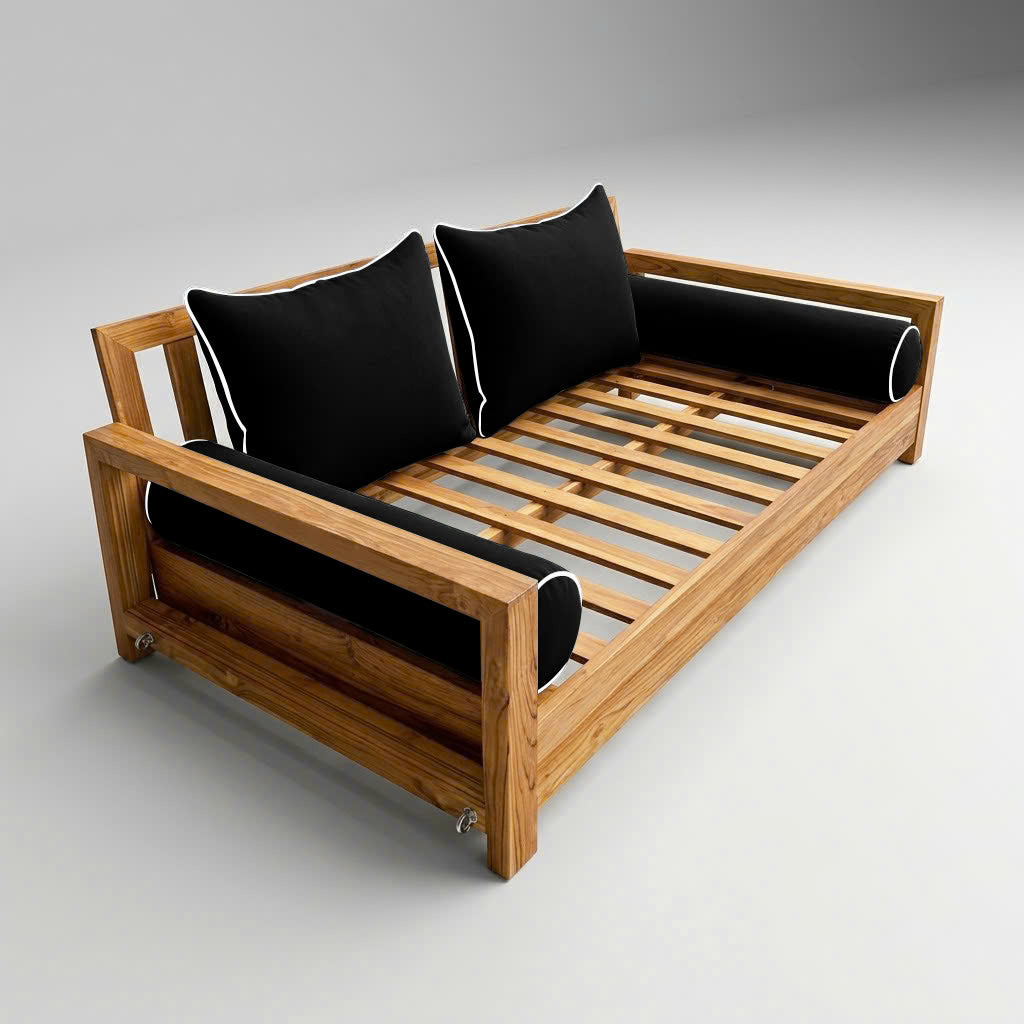 STYLE 4 Pillow & Bolster Cushion for Outdoor Indoor Daybed Porch Swing Bed Full Size | COVERS ONLY |