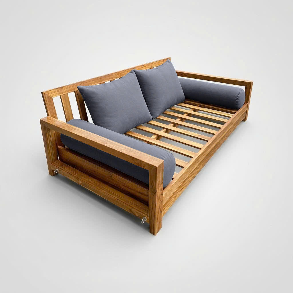 STYLE 4 Pillow & Bolster Cushion for Outdoor Indoor Daybed Porch Swing Bed Full Size | COVERS ONLY |