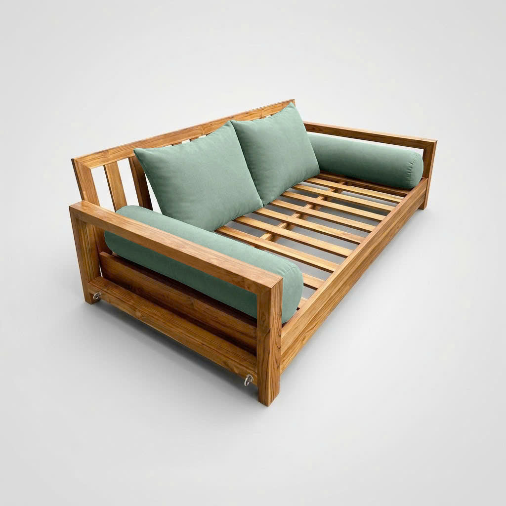 STYLE 4 Pillow & Bolster Cushion for Outdoor Indoor Daybed Porch Swing Bed Full Size | COVERS ONLY |
